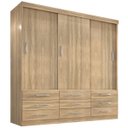 Ver imagem 2 de Guarda-Roupa Casal 3 Portas Correr 9 Gavetas Capri