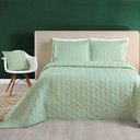 Ver imagem 3 de Cobre Leito 200 Fios Bordado Ágata Queen 03 Peças - Verde