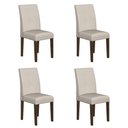 Ver imagem 1 de Kit 4 Cadeiras Estofadas Sofia Imbuia/bege - Móveis Arapongas Imbuia/bege 03
