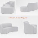 Ver imagem 5 de Sofá Curvo 180cm Braço Lado Direito Mavie Bouclé Cinza - Sallar Home