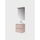 Ver imagem 2 de Gabinete para Banheiro com Cuba e Espelheira com Led 60cm Mdf Rosa Dubai - On Móveis