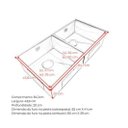 Ver imagem 4 de Cuba Dupla Gourmet Aço Inox 304 Premium Pia Cozinha Profissional 80x40cm Cozix