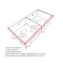 Ver imagem 4 de Cuba Dupla Gourmet Aço Inox 304 Premium Pia Cozinha Profissional 80x40cm Cozix