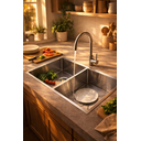 Ver imagem 1 de Cuba Dupla Gourmet Aço Inox 304 Premium Pia Cozinha Profissional 80x40cm Cozix