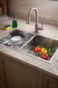 Ver imagem 3 de Cuba Dupla Gourmet Aço Inox 304 Premium Pia Cozinha Profissional 80x40cm Cozix