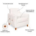 Ver imagem 7 de Poltrona Aurora Boucle Off White - Lucadi Home