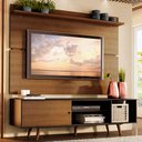 Ver imagem 1 de Rack Madesa Dubai e Painel para Tv até 65 Polegadas com Pés - Preto/rustic D85z