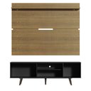 Ver mais imagens de Rack Madesa Dubai e Painel para Tv até 65 Polegadas com Pés - Preto/rustic D85z