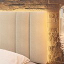 Ver imagem 2 de Cabeceira Estofada com Led King 200 Linho Luxo Linho Bege