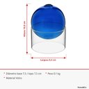 Ver imagem 7 de Vaso Decorativo de Vidro Azul 10x10x10cm Enfeite Sala Mesa Estante Aparador