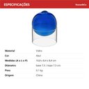 Ver imagem 6 de Vaso Decorativo de Vidro Azul 10x10x10cm Enfeite Sala Mesa Estante Aparador