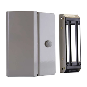 Kit Fechadura Eletromagnética M150 com Sensor + Fonte 2a - Preto
