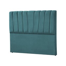 Cabeceira Estofada Americana Premium 160cm em Veludo Azul - Luxo Estofados - 2