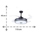 Ver imagem 5 de Ventilador de Teto Pá Retrátil com Controle e Som Bluetooth