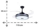 Ver imagem 5 de Ventilador de Teto Pá Retrátil com Controle e Som Bluetooth