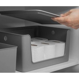 Tampa para Cesto Flow de 8,2l 12l ou 16l Bege 34x27x1,3cm Tampa para Caixa Organizadora ou - 2