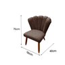 Poltrona Cadeira Pétala Penteadeira - Dritex:suede Marrom - 6