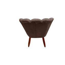 Poltrona Cadeira Pétala Penteadeira - Dritex:suede Marrom - 5