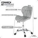 Ver imagem 2 de Conjunto Mesa Nomad com Cadeira Escritório Vegas Base Giratória Estofada Cinza