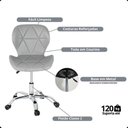 Ver imagem 5 de Conjunto Mesa Nomad com Cadeira Escritório Vegas Base Giratória Estofada Cinza