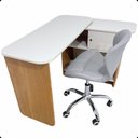 Ver imagem 7 de Conjunto Mesa Nomad com Cadeira Escritório Vegas Base Giratória Estofada Cinza