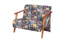 Ver imagem 3 de Conjunto Venus Braços em Madeira Maciça 1 Namoradeira 2 Poltronas Estampada Unidecor Retro Bar 107