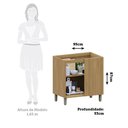 Ver imagem 4 de Balcão de Cozinha Canto Reto 95cm 1 Porta Elegance Luciane Móveis