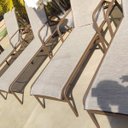 Ver imagem 2 de Kit 2 Cadeira Espreguiçadeira Piscina Sevilha Tela Sling Capuccino Alumínio Marrom