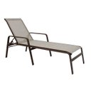 Ver imagem 4 de Kit 2 Cadeira Espreguiçadeira Piscina Sevilha Tela Sling Capuccino Alumínio Marrom