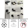 Kit Acessórios para Banheiro com Ventosa 6 Peças Preto Elg - 4