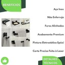 Ver imagem 3 de Kit Acessórios para Banheiro com Ventosa 6 Peças Preto Elg