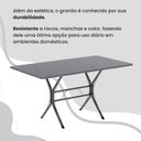 Ver mais imagens de Conjunto Sala de Jantar Mesa Retangular 120x75cm Tampo Granito Ocre 4 Cadeiras Linda Yescasa Prata/Paraopeba