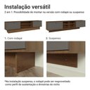 Ver imagem 5 de Rack Suspenso para Tv até 80 Polegadas 218 Cm 2 Portas Rustic/cinza Vik Madesa