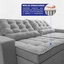 Ver imagem 2 de Sofá Retrátil e Reclinável 2,12m Molas Ensacadas Belle. Boucle Cama Inbox Cinza Claro