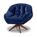 Ver imagem 1 de Poltrona Decorativa Califórnia com Base Giratória Veludo - Ssx Multicoisas