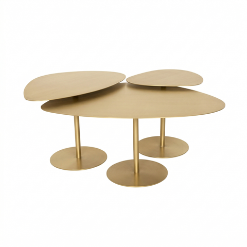 Conjunto Mesas de Centro Cor:Dourado