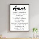 Ver imagem 1 de Quadro O Amor é Paciente 24x18cm - com vidro:Madeira preta