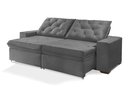 Ver imagem 2 de Sofá Retrátil e Reclinável 2.50m Estilo Estofados - Europa com Softgel D33 "cinza"