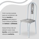 Ver imagem 7 de Conjunto Sala de Jantar Mesa Retangular 120x75cm Tampo Granito Ocre 4 Cadeiras Linda Yescasa Cinza/Paraopeba/Branco