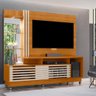 Painel Frizz Plus para Tv de até 60 Polegadas (com Rodízios) - Cinamomo / Off White - Madetec - 4