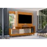 Painel Frizz Plus para Tv de até 60 Polegadas (com Rodízios) - Cinamomo / Off White - Madetec - 1