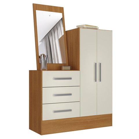 Cômoda 2 Portas 3 Gavetas com Espelho Dunas Yescasa