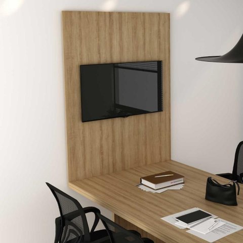 Painel Tv até 37 Polegadas 100cm X 136cm P/ Sala de Reunião Cor:amêndoa