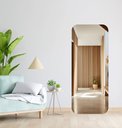 Ver imagem 2 de Espelho Retangular Grande 170 X 70 Corpo Inteiro Moderno Lapidado com Suporte
