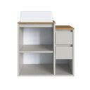 Ver imagem 6 de Balcão Gabinete de Banheiro com Cuba 1 Porta e 2 Gavetas Suspenso 60cm Multimóveis Crart-BAL009 -