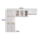 Ver imagem 2 de Kit de Cozinha Compacta Diamante Smart Aço 3 Peças (2aéreos+1paneleiro) Cz25 Branco/preto -