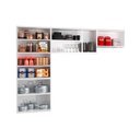 Ver imagem 6 de Kit de Cozinha Compacta Diamante Smart Aço 3 Peças (2aéreos+1paneleiro) Cz25 Branco/preto -