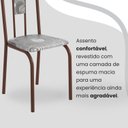 Ver imagem 6 de Conjunto Sala de Jantar Mesa Retangular 140x75cm Tampo Granito Ocre 6 Cadeiras Linda Yescasa