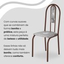Ver imagem 7 de Conjunto Sala de Jantar Mesa Retangular 140x75cm Tampo Granito Ocre 6 Cadeiras Linda Yescasa