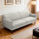 Ver imagem 1 de Sofá 3 Lugares para Sala Living Pés Industrial 200cm Nunno F04 Couríssimo Gelo - Lyam Decor